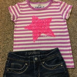 Crewcuts Collectible Star T and Denim shorts